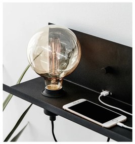 Multi fekete fali lámpa USB töltőállomással - Markslöjd