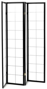 Fekete Tömörfa Paraván. EF-E804 BK
