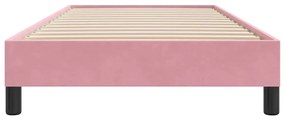 vidaXL ágykeret matrac nélkül Rózsaszín 90x220 cm bársony