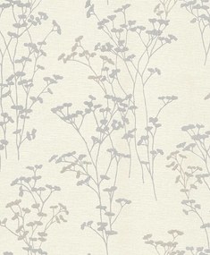 Világos Bézs Vinil Tapéta Flizelin Növényi Motívum Mezei Virágok