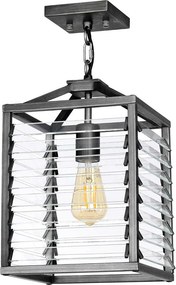 Elstead modern vintage függeszték louvre szürke elslouvre-1p