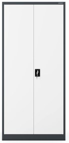 Fém iratszekrény JAN H, 900 x 1950 x 400 mm, antracit-fehér