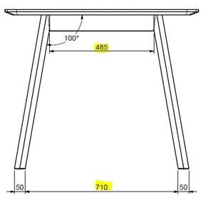 Bővíthető étkezőasztal tölgyfa dekorral 90x150 cm Rho – Unique Furniture