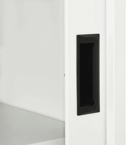 fehér acél tolóajtós szekrény 90 x 40 x 90 cm