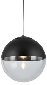 Retro lógólámpa fekete tiszta üveggel 35 cm - Eclipse