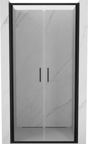 Mexen Exo dupla zuhanyajtó, 80 cm, átlátszó, fekete - 814-080-000-70-00