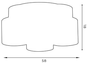 Felületre szerelhető csillár ARDEN 5xE27/60W/230V zöld/arany
