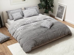 GREY DREAM szürke pamut ágyneműhuzat Ágyneműhuzat mérete: 70 x 90 cm | 140 x 200 cm