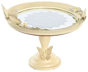 Dekor asztali kínáló tükörrel pillangós 24x22,6x18 cm