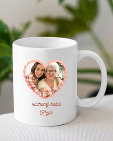 Bögre Fehér Vicces Ajándék Nagymama Napja Kedves Nagymama Név Fotó