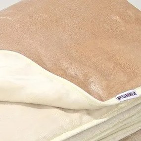 Fleece dupla takaró drapp-krém