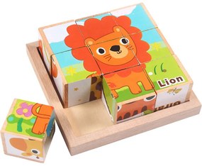 Fakocka puzzle, kirakós fajáték