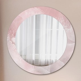 Kerek díszes tükör Rózsaszínű kő fi 60 cm