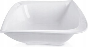 Salátatál Saláta tálaló Porcelán Fehér Négyzet Alakú Salátához 1,3L