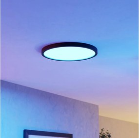 Eglo 901725 - LED RGBW dimmelhető fürdőszobai mennyezeti lámpa FUEVA-Z LED/17,5W/230V 38,9cm IP44 fekete