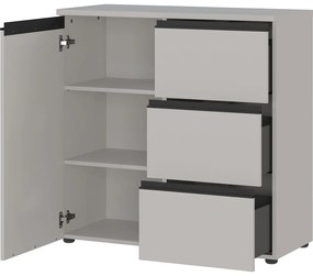 Szürke magas komód 90x91 cm Bastia – Germania