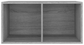 szürke sonoma színű szerelt fa lemeztároló doboz 71x34x36 cm
