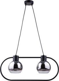 SIGMA LIGHTING 31892 LINDA Többágú Függesztett Lámpa Fekete, Átlátszó, Ezüst E27 IP20