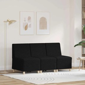 Karfa Nélküli Modularis Kanapé Egység 3 pcs Fekete
