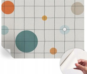 Design fali fotótapéta öntapadós színes körök 208x146 cm
