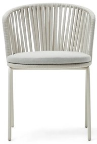 Fehér fém kerti szék Saconca – Kave Home