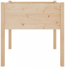 2 db tömör fenyőfa kerti virágtartó 70 x 70 x 70 cm