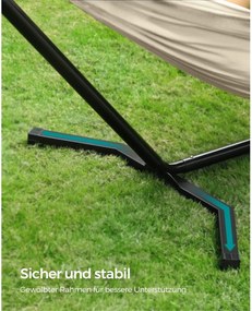 Függőágy, 210 x 150 cm-es függőágy állvánnyal, bézs