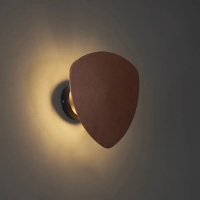 Design fali lámpa bronz organikus 20 cm 2-lámpás - Pulley