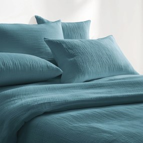 Goldea muszlin ágyneműhuzat – petrolkék 140 x 200 és 70 x 90 cm