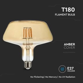 LED Izzó FILAMENT T180 E27/8W/230V 1800K
