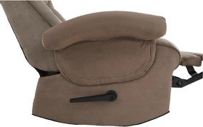 Mechanikusan állítható pihenő fotel, szürkés barna textil, SUAREZ