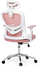 Irodai forgószék hintamechanikával, rózsaszín kárpittal. KA-K2031 PINK