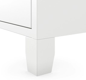 SHIRLEY fém cipősszekrény, 960 x 900 x 170 mm, fehér