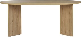 Étkezőasztal tölgyfa dekorral 89,5x180 cm Sablin – Kalune Design