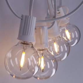 Brilagi - LED kültéri dekorációs füzér GIRLANDA 10xE12, 8 m, fehér, IP44, meleg fehér