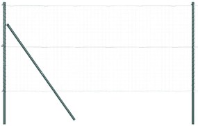 Kerítések 26 db Zöld Ø32 mm 150 cm Galvanizált Acél