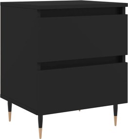 vidaXL fekete szerelt fa éjjeliszekrény 40 x 35 x 50 cm