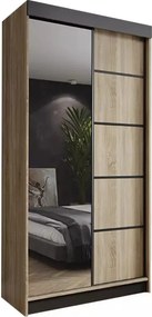 Amo 100 Tolóajtós Szekrény 100cm, Sonoma Tölgy