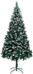 Mű karácsonyfa 300 LED-del Zöld 240 cm PVC és Acél és Műanyag