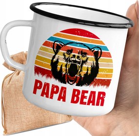 Zománcozott Bögre Apának Papa Bear Ajándék