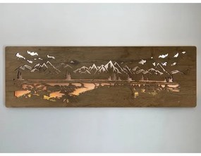 Li-Go 4778/A/4 - LED fali dekoráció LED/10W/5V 30000 mAh 120x40 cm tölgy