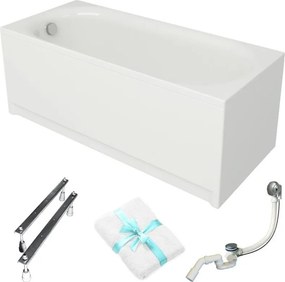 Univerzális téglalap alakú kád Cersanit Octavia 160x70 fehér lábszifon burkolat