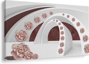 Kép - 3D ívek virágokkal (90x60 cm)