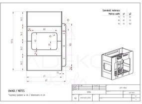 Emeletes gyerekágy 70x140 cm Simba - Adeko