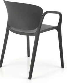 K-491 karfás kerti szék fekete