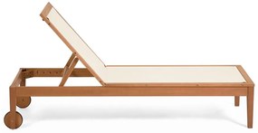 Caterin bézs eukaliptuszfa kerti napozóágy - Kave Home
