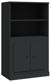 fekete szerelt fa magasszekrény 60x35,5x103,5 cm