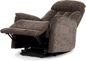 Barna elektromos relaxfotel kábeles vezérléssel, szövet kárpitozással, TV-H9727 BR2