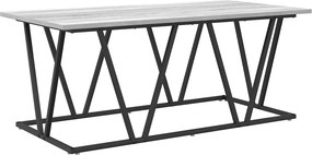 vidaXL Dohányzóasztal Szürke 100 x 50 x 40 cm Mérnöki fa és fém