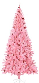 Karácsonyfa 300 LED-del állvánnyal Rózsaszín 240 cm PVC